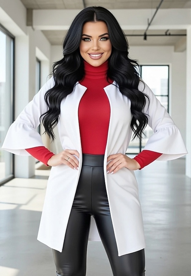 Cardigan Dama Leather London 01