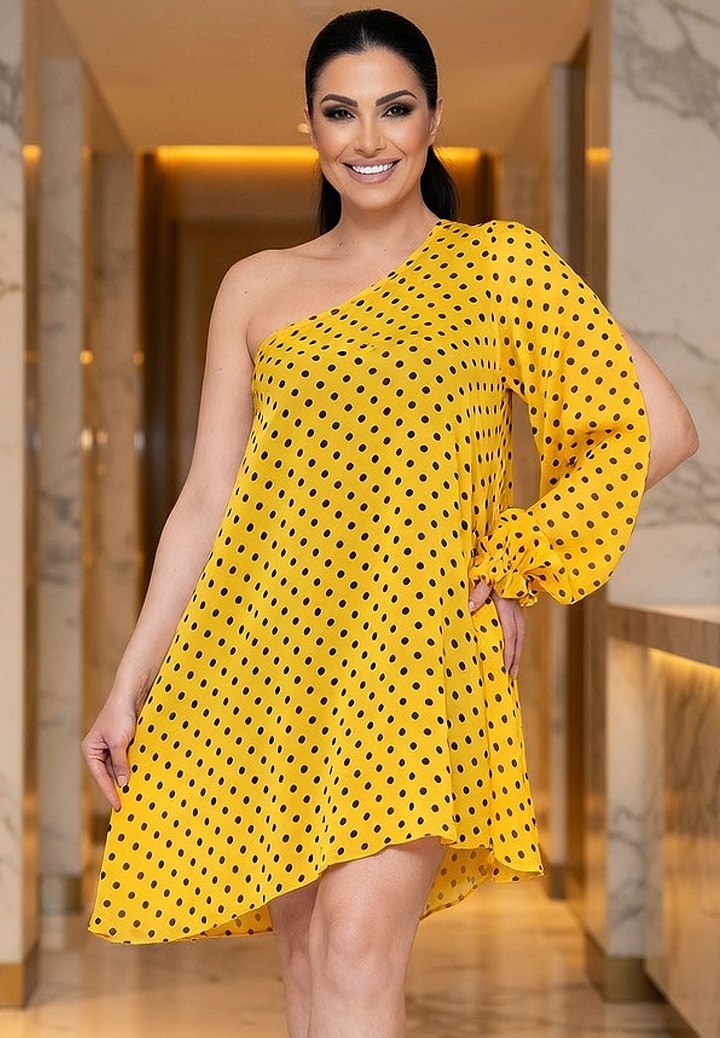monkey shoulder Rochie Leyla 8703-02