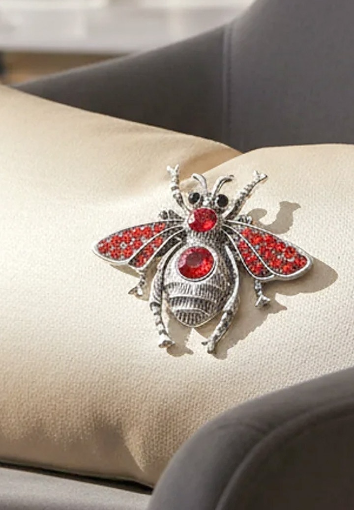 Brosa Metalica cu Pietre Beetle 05
