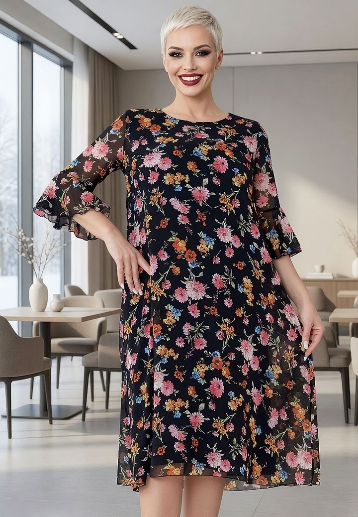 rochii clopot Rochie Din Voal Azure Belinda 14
