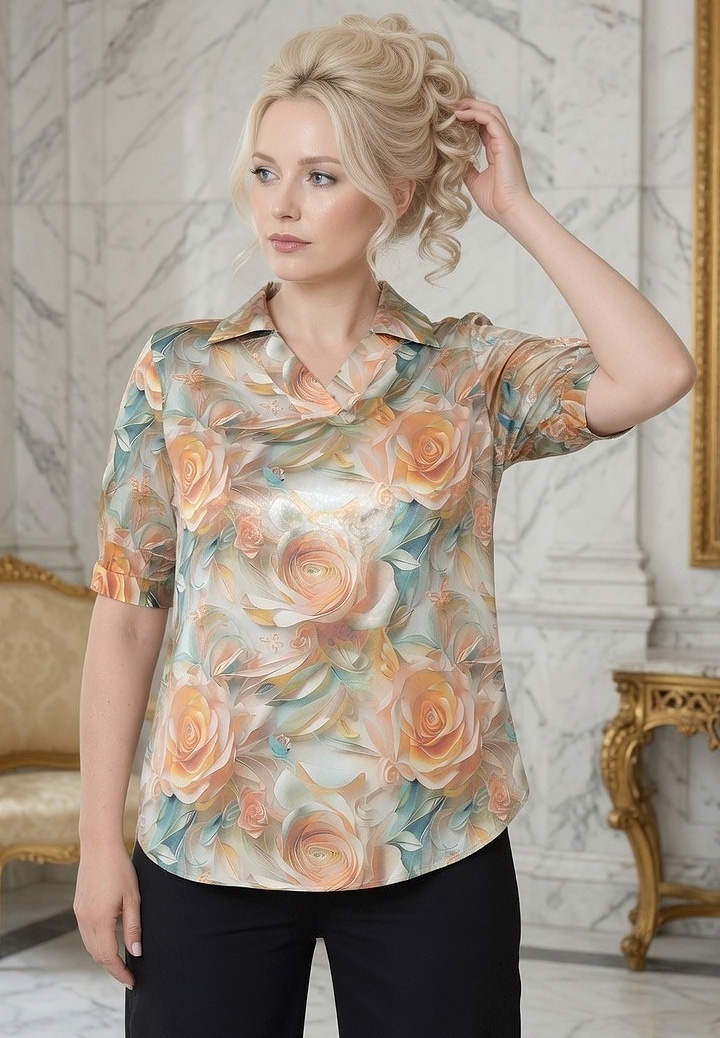 rochii din matase Bluza Din Matase Bellissima 25036-08
