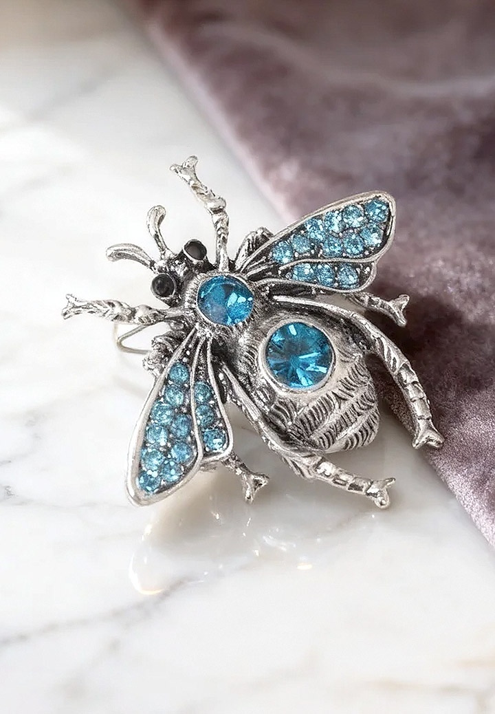 Brosa Metalica cu Pietre Beetle 04