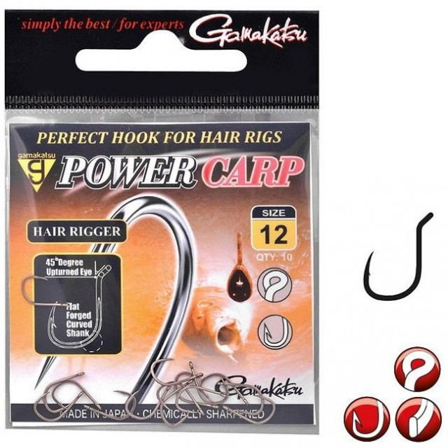 Carlige Gamakatsu Power Carp Hair Rigger, 10buc