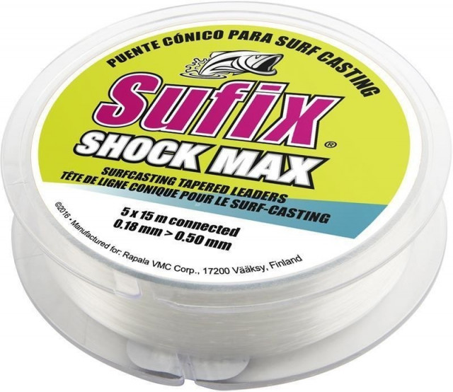 Fir inaintas Conic Sufix Shock Max Tapered Line, transparent, 5x15m (Diametru fir: 0.20 mm) 0-20