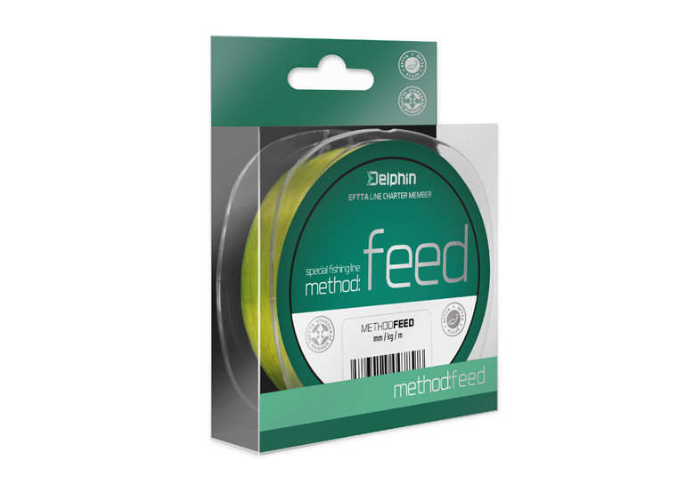 Fir Monofilament Delphin Method Feed, Galben, 1000m (Diametru fir: 0.25 mm)