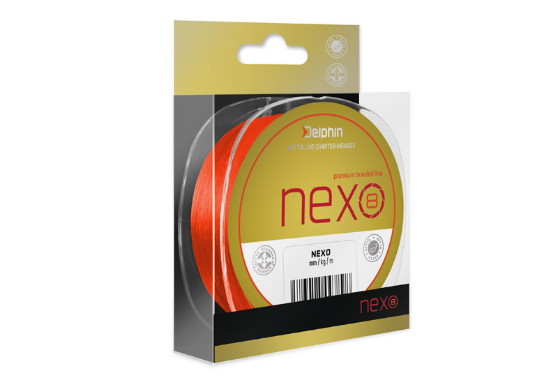 Fir Textil Delphin Nexo 8 Premium Braid Line, Fluo Orange, 300m (Diametru fir: 0.10 mm)