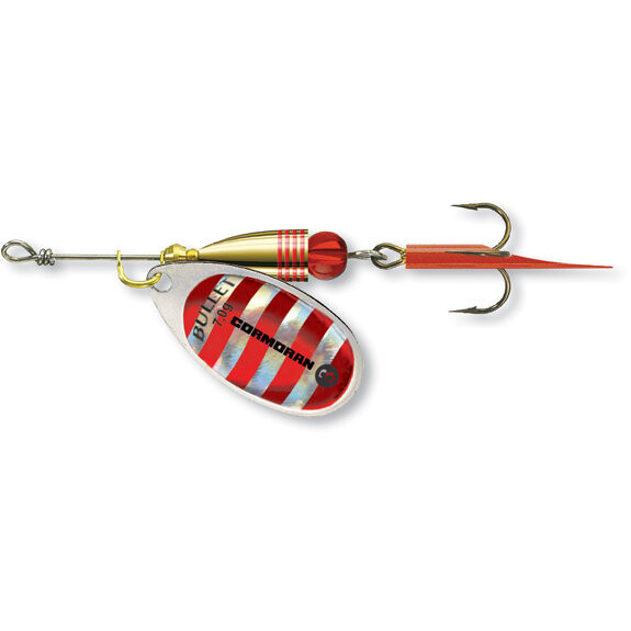 Lingurita rotativa Cormoran Bullet, Silver Red Stripes, nr. 1, 3g Cormoran imagine 2022