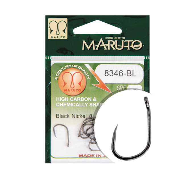 Carlige barbless Maruto HC-8346, Black, 10buc (Marime: 10)