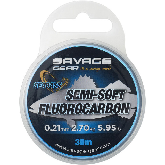 Fir Savage Gear Semi-Soft Fluorocarbon Seabass, 30m (Diametru fir: 0.21 mm) pescar-expert.ro