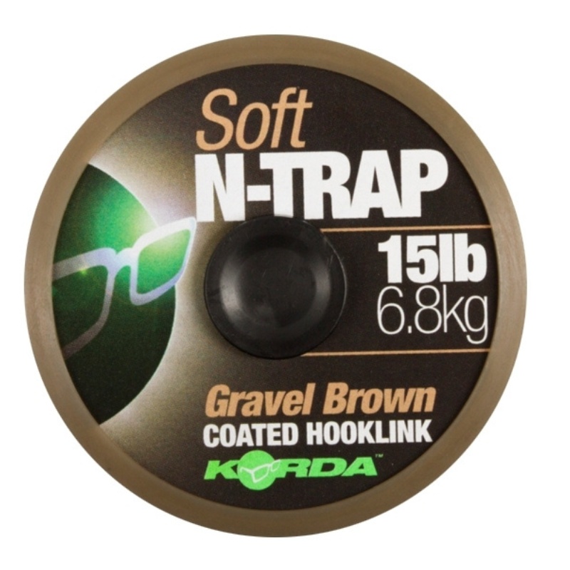 Fir Textil Cu Camasa Korda N-Trap Soft Coated Hooklink Gravel Brown, 20m (Rezistenta fir: 20 lbs)