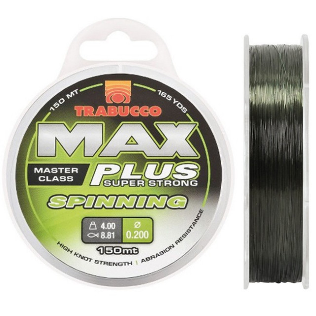 Fir Trabucco Max Plus Spinning, verde, 150m (Diametru fir: 0.30 mm)