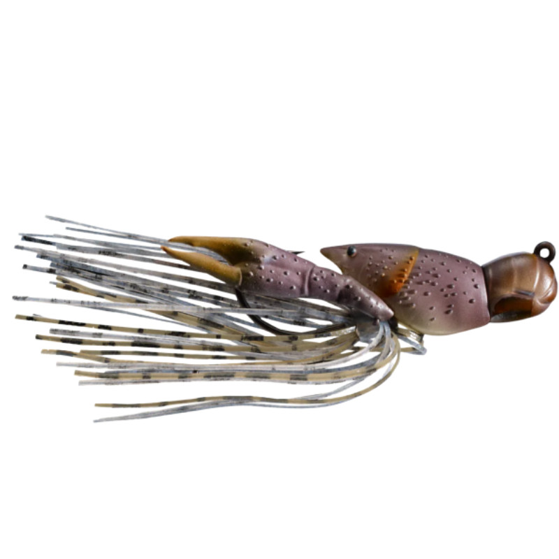 Naluca Livetarget Hollow Crawfish Jig, culoare Grey-Brown, 4.5cm, 14g 14g