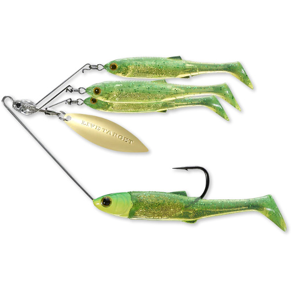 Spinnerbait Livetarget Rig, Large, culoare Lime Chart-Gold, 14g