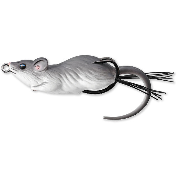 Naluca Livetarget Hollow Mouse, culoare Grey-White, 7cm, 14g 14g