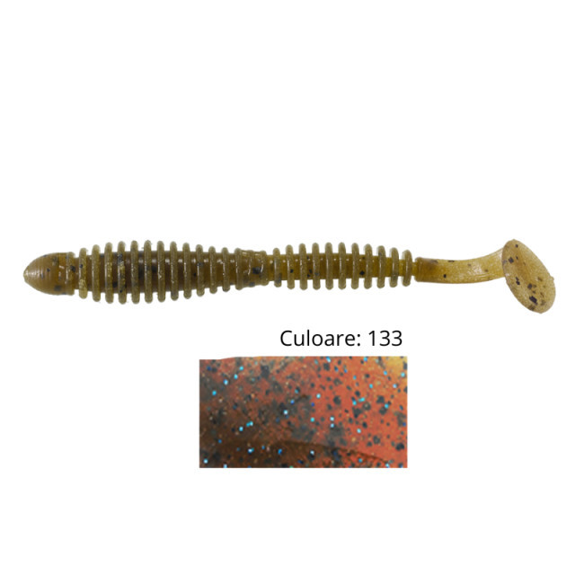 Shad Tiemco Locoism Flexy 3″, culoare 133, 7.6cm, 9buc 133