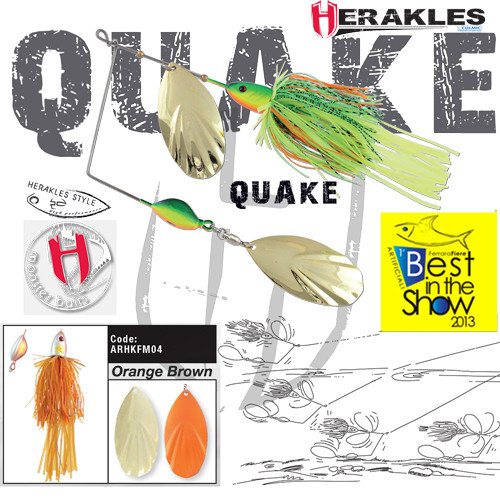 Spinnerbait Herakles Quake, Orange/Brown, 42g