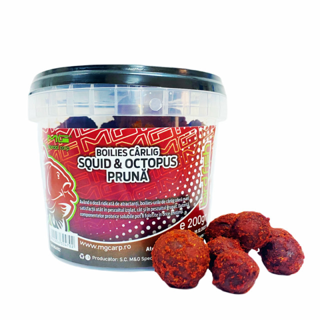 Boiles de carlig dipuit Birdfish MG Carp, 200g (Aroma: Squid - Octopus - Pruna)