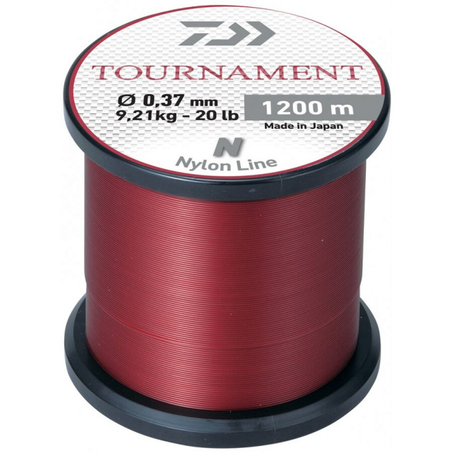 Fir monofilament Daiwa Tournament Nylon, rosu, 1200m