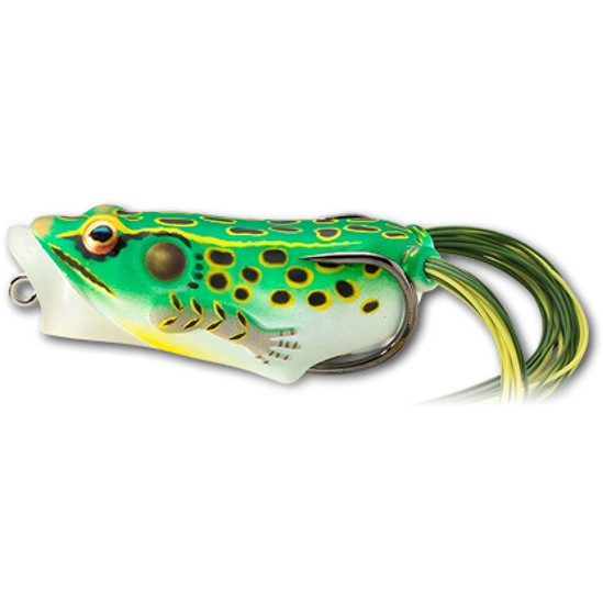 Naluca Livetarget Hollow Frog Popper, culoare Floro Green-Yellow, 5.5cm, 11g 11g