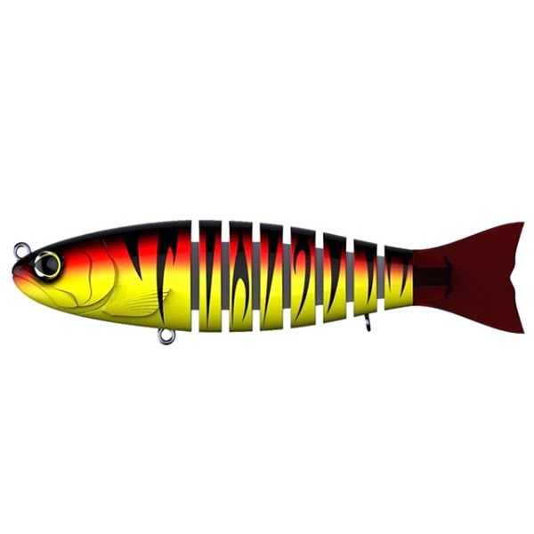 Vobler Swimbait Seven Section Strout Red Tiger 14cm 29g Biwaa