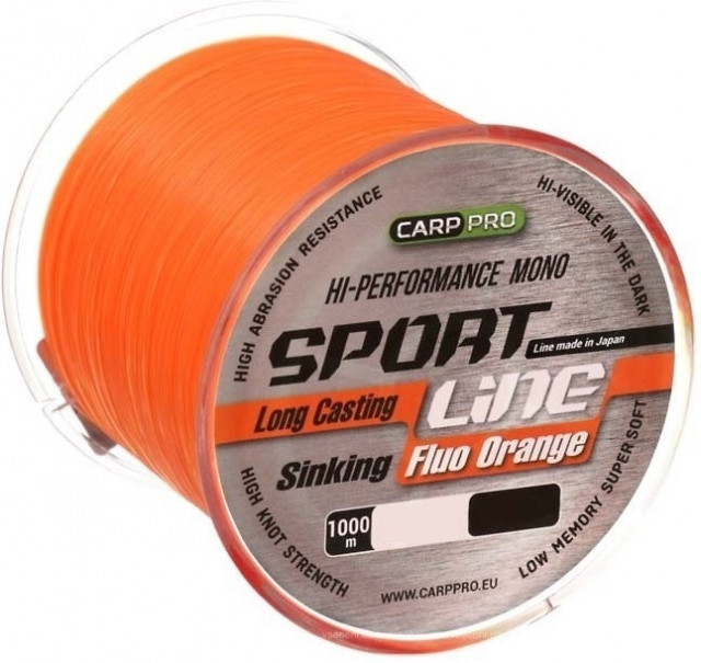 Fir Carp Pro Sport Line, Fluo Orange, 1000m (Diametru fir: 0.31 mm) Pret Super Mic (Diametru