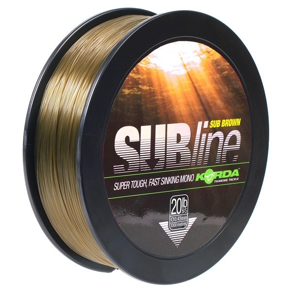 Fir Subline verde 0,33mm /10lb /1000m Korda