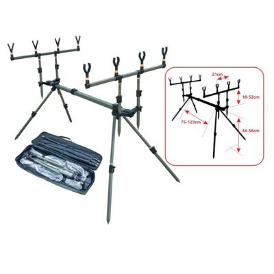 Rod Pod 4 lansete aluminiu Baracuda RP 4 Baracuda imagine 2022