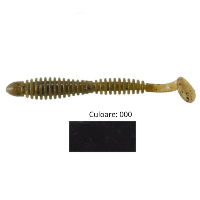 Shad Tiemco Locoism Flexy 3″, culoare 000, 7.6cm, 9buc 000