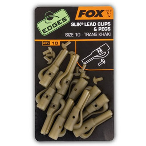 Clipsuri Plumb Pierdut Edges Slik Lead Clip + Pegs marime 7 Fox