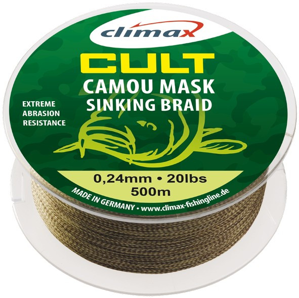 Fir textil Climax Cult Camou Mask Sinking Braid, 500m (Diametru fir: 0.30 mm) Climax imagine 2022