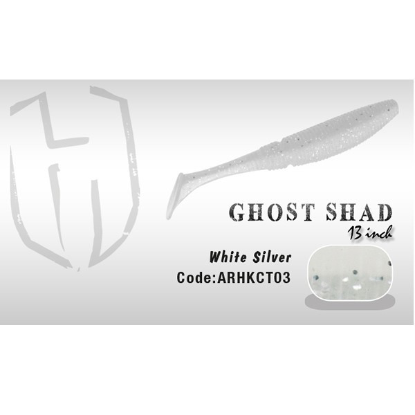 Shad Ghost 13cm White / Silver Herakles 13cm