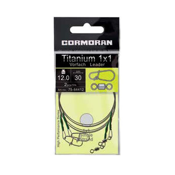 Struna Titanium 1×1/ 20cm / 8kg / 2buc/plic Cormoran Pret Super Mic 1x1/