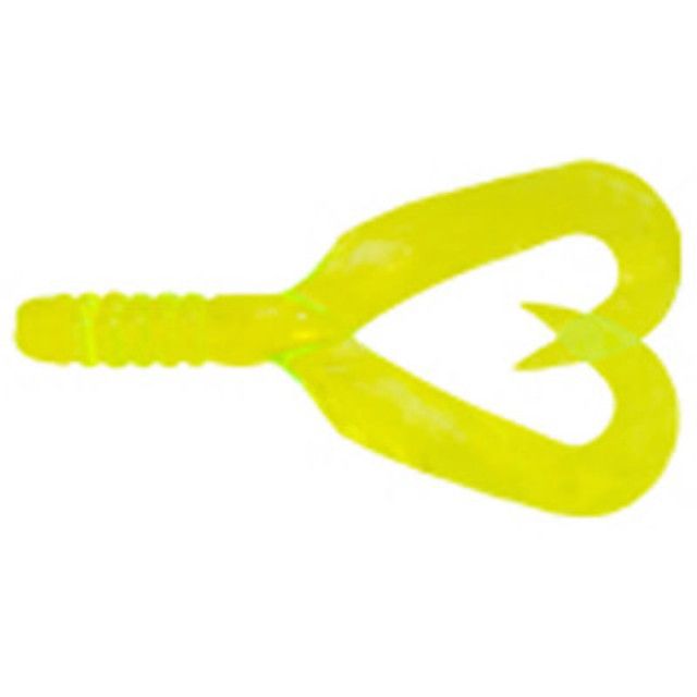 Twister Mann’s Twintail, Fluo Chartreuse, 4cm, 8buc