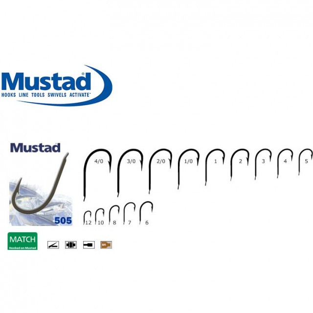 Carlig Negru Mat Revers 10buc/plic Mustad