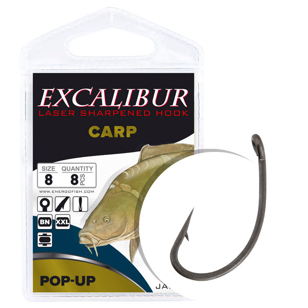 Carlige Excalibur Carp Pop-UP, 8buc (Marime Carlige: Nr. 6) 8buc/