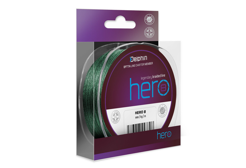 Fir Textil Delphin HERO 8, Verde, 117m (Diametru fir: 0.14 mm) Delphin imagine 2022