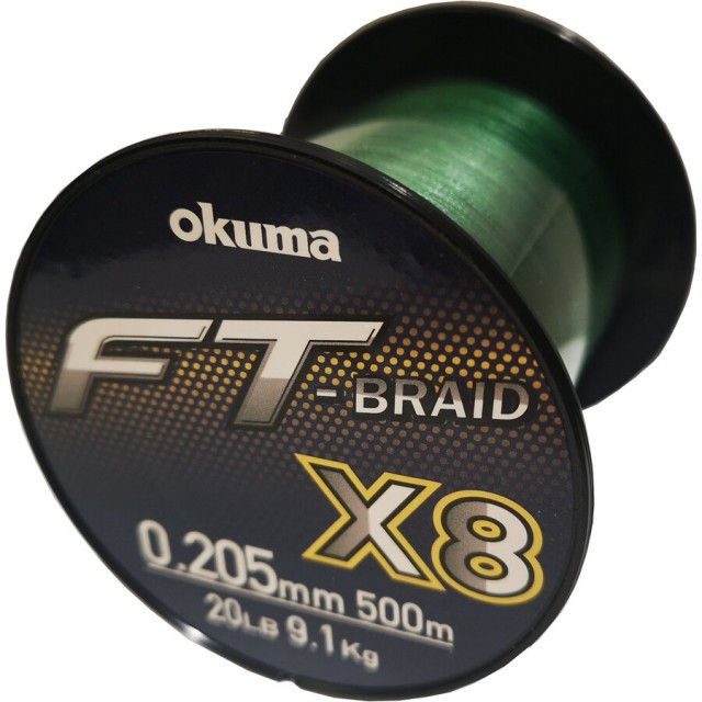 Fir textil Okuma FT-Braid X8, verde 500m (Diametru fir: 0.20 mm) DAIWA imagine 2022