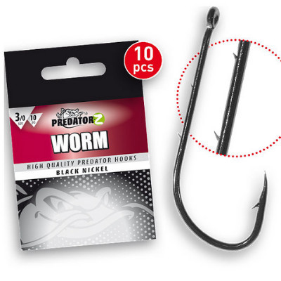 Carlige Carp Zoom Predator-Z Worm, 10 bc (Marime Carlige: Nr. 1/0)