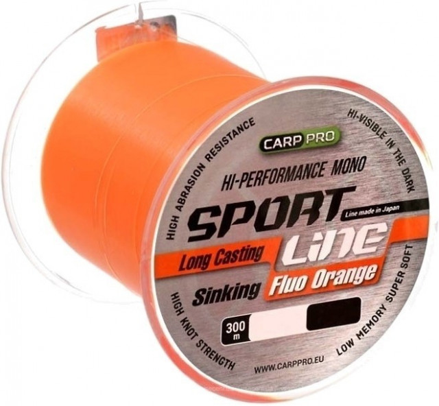 Fir Carp Pro Sport Line, Fluo Orange, 300m (Diametru fir: 0.23 mm) Carp Pro imagine 2022