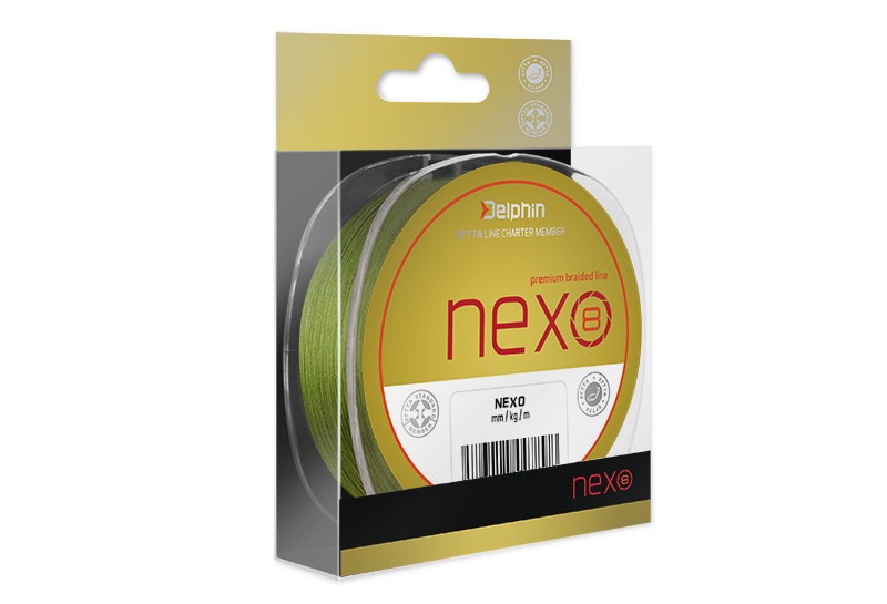 Fir Textil Delphin Nexo 8 Premium Braid Line, Verde, 1300m (Diametru fir: 0.08 mm)