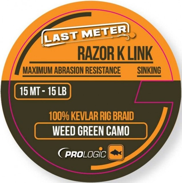 Fir Textil Prologic Razor K Link, Weed Green Camo, 15m (Rezistenta: 30 lbs) Pret Super Mic 15m