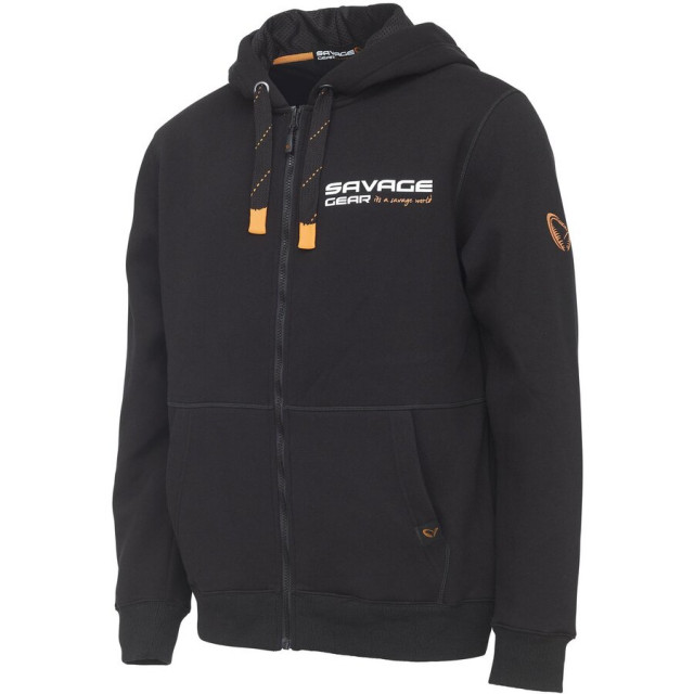 Hanorac Savage Gear Urban Zip Black Ink (Marime: XL) Black