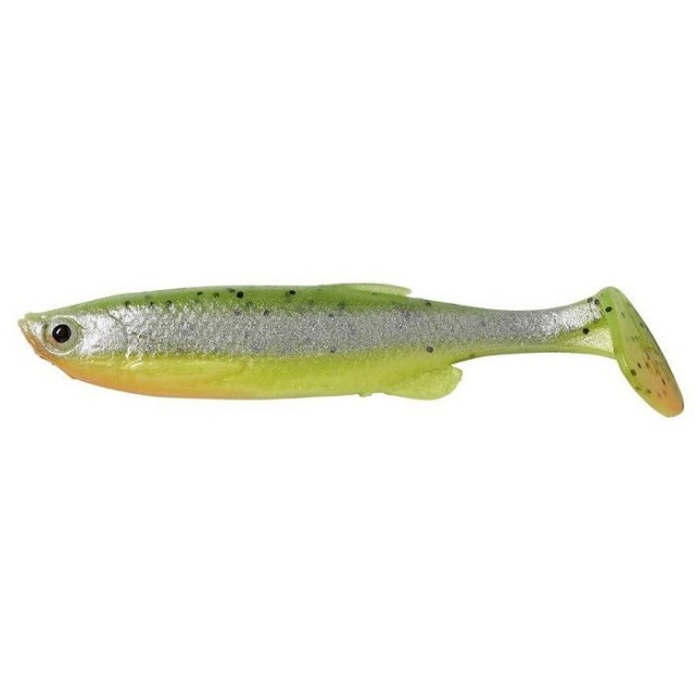 Shad Savage Gear Fat Minnow T-Tail Green Pearl Silver, 9cm, 4buc