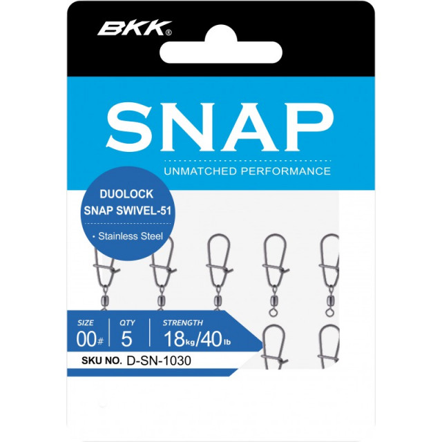 Agrafa cu vartej BKK Duolock Snap 51-SS, 5 buc (Marime Agrafa: 0)