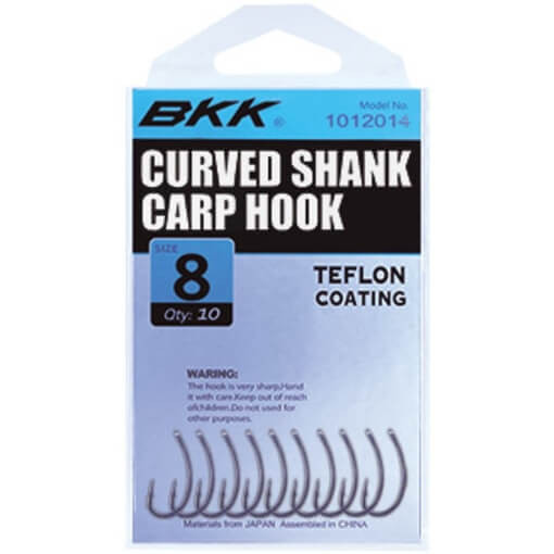 Carlige BKK Carp Curved Shank SuperSlide, 10 buc
