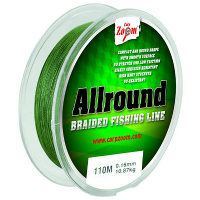Fir textil Carp Zoom AllRound Braided, Green, 110m (Diametru fir: 0.20 mm) Carp Zoom imagine 2022