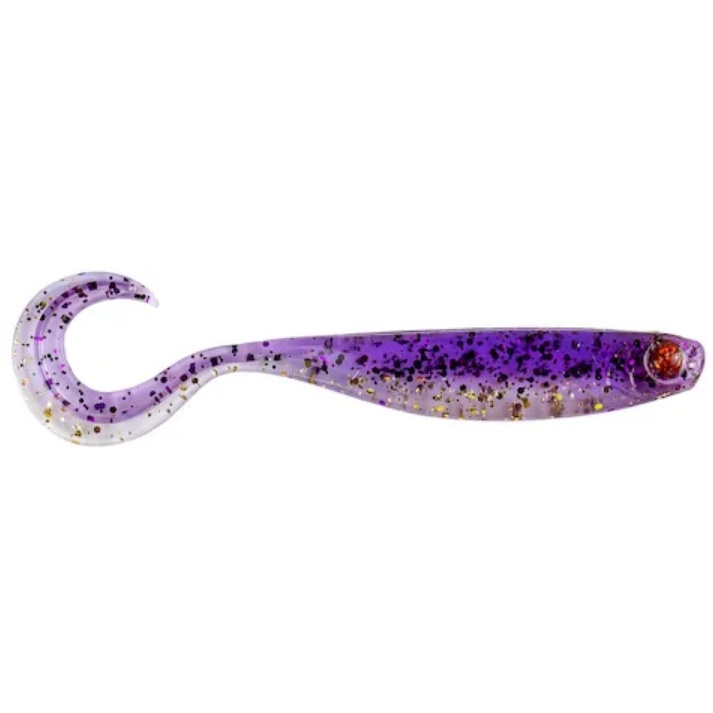 Shad Mustad Mezashi Curly Tail Minnow, Purple Magic, 9cm, 6buc