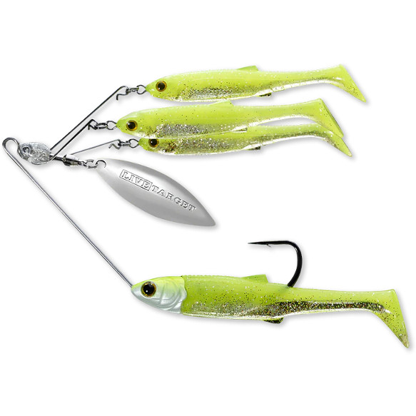 Spinnerbait Livetarget Rig, Small, culoare Chart-Silver, 11g 11g