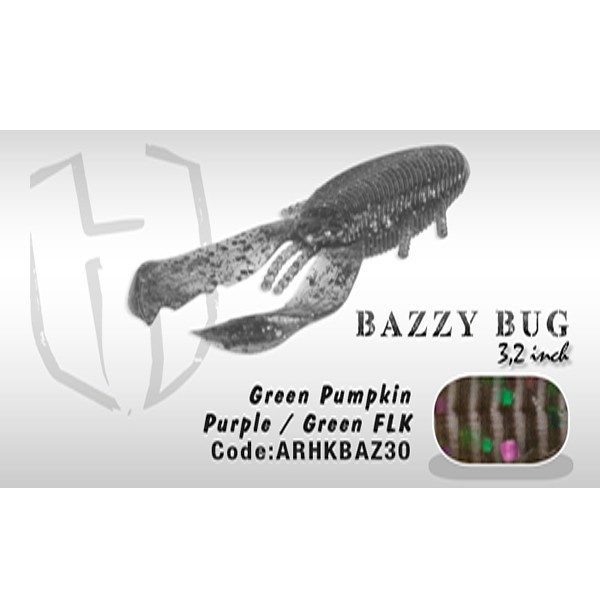Vobler Bazzy Bug 3.2″ 8cm Green Pumkin Purple/Green Flk Herakles 3/2