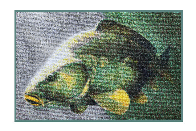 Covor Delphin Crap 3D, Verde, 60x40cm (3D)